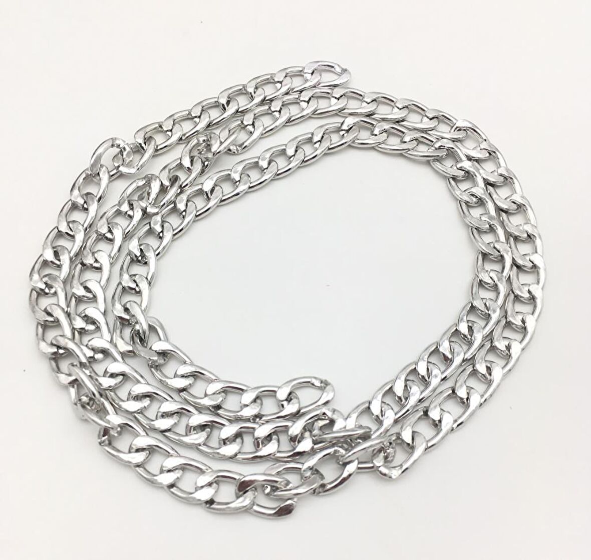 Gümüş Klasik İnce Çanta Zinciri (100 Cm)