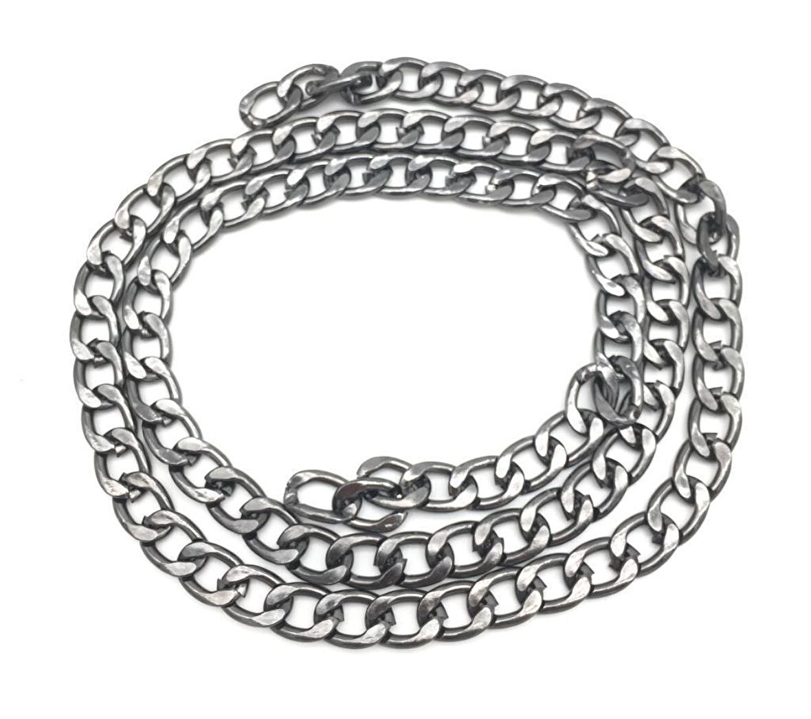 Füme Klasik İnce Çanta Zinciri (100 Cm)