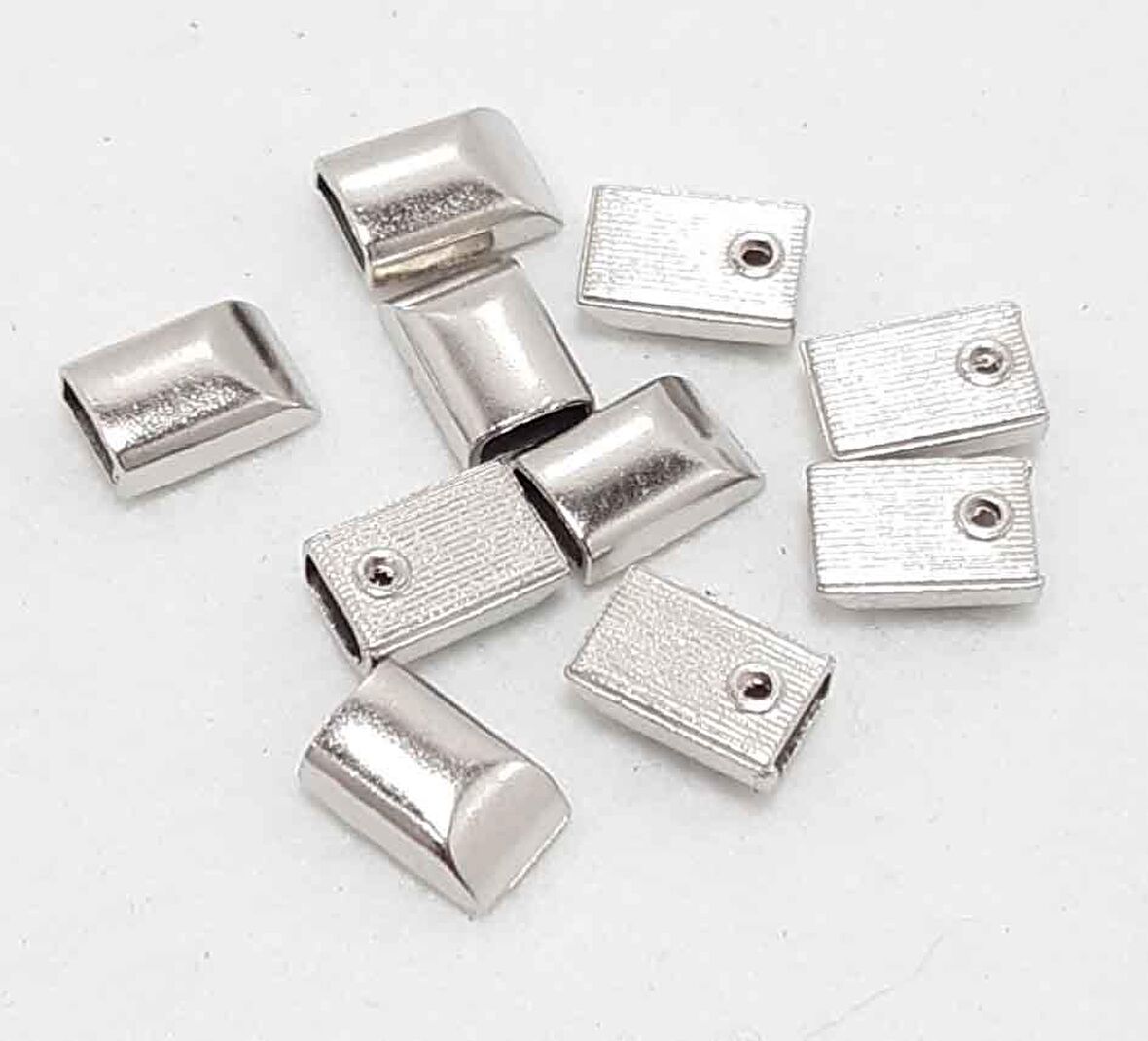 Gümüş Renk Fermuar Stop, Büzgü Ucu (10 Adet)