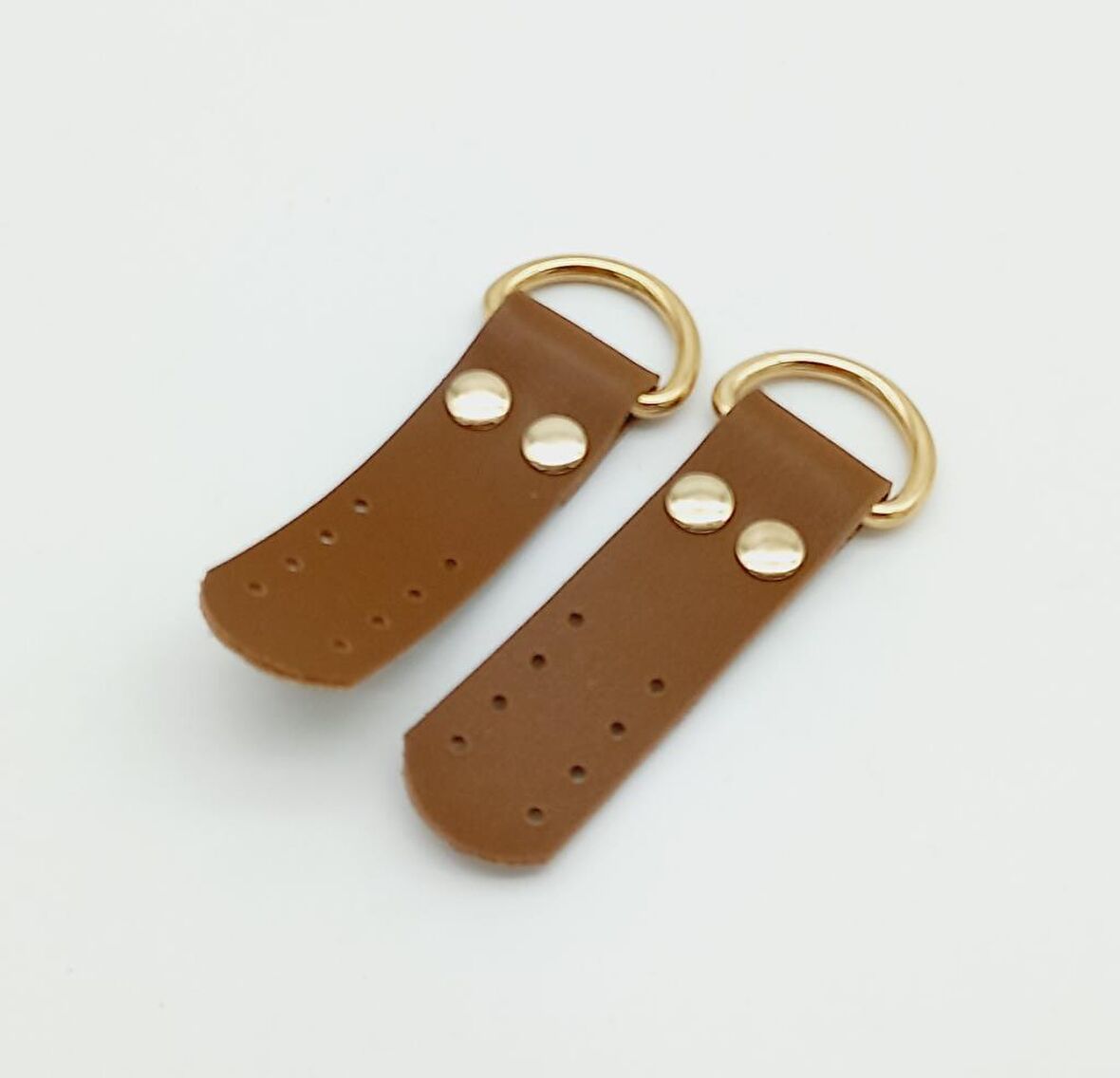 Tek Kat Suni Deri Sapucu Böce Taba Light Gold Metalli