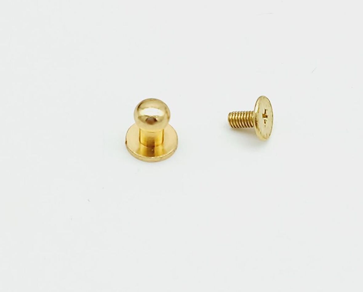 Vidalı Trok Rivet Light Gold Renk 1 Adet