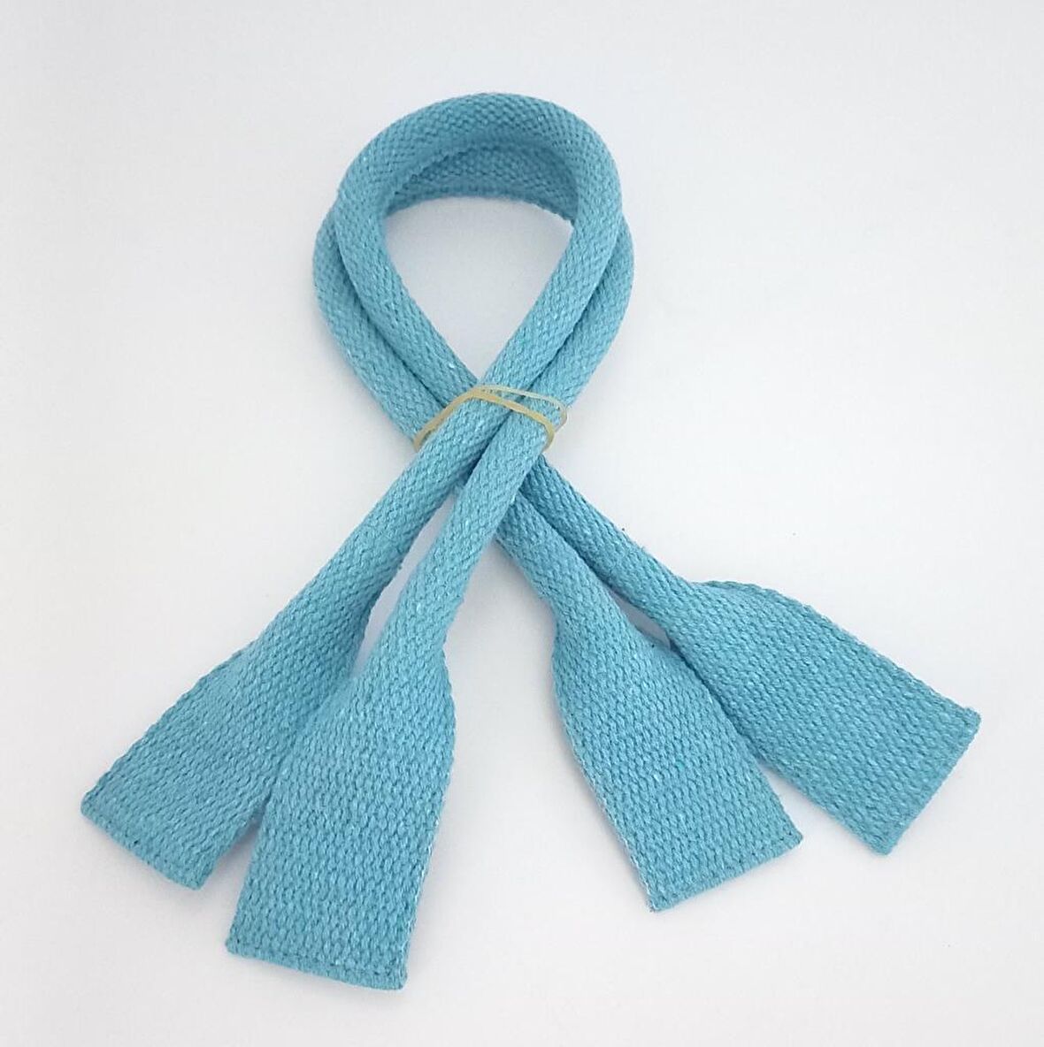 Mavi Pamuklu Kolon Pelikan Model Çanta Sapı