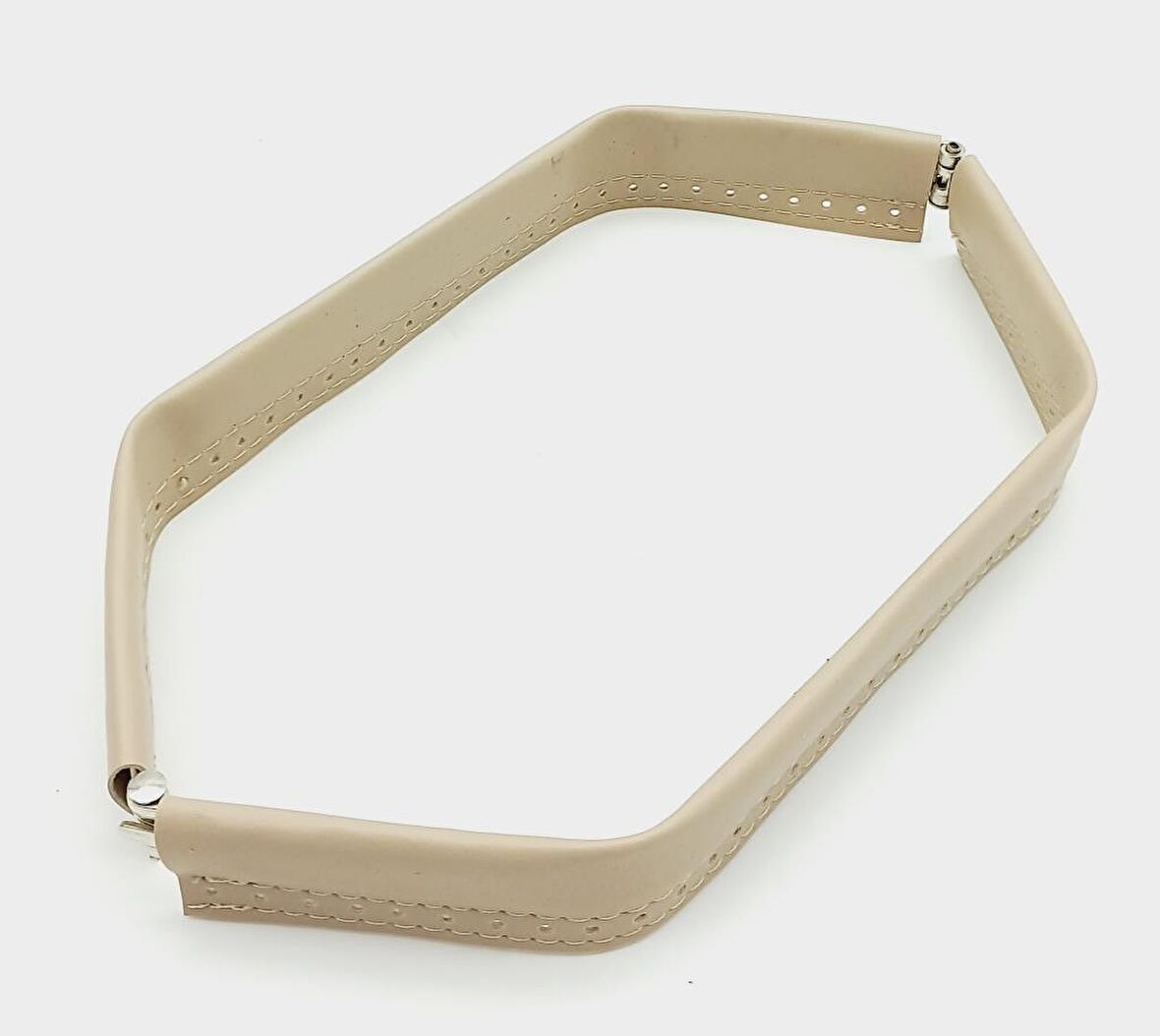 Bej Renk Derili Metal Çanta Ağzı 30 Cm