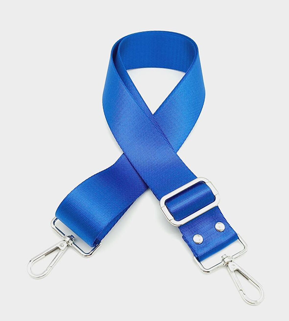 Polyester Kolon 120X4 Cm Saks Mavi Gümüş Metalli