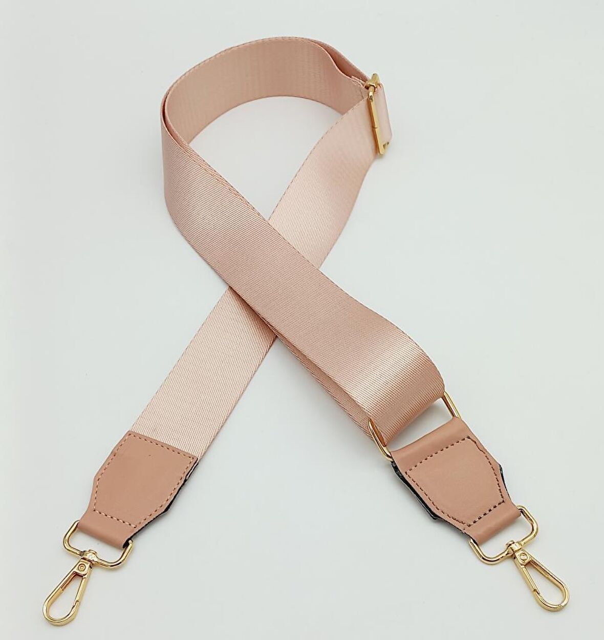 Suni Derili Polyester Kolon 120X4 Cm Pudra Light Gold Metalli