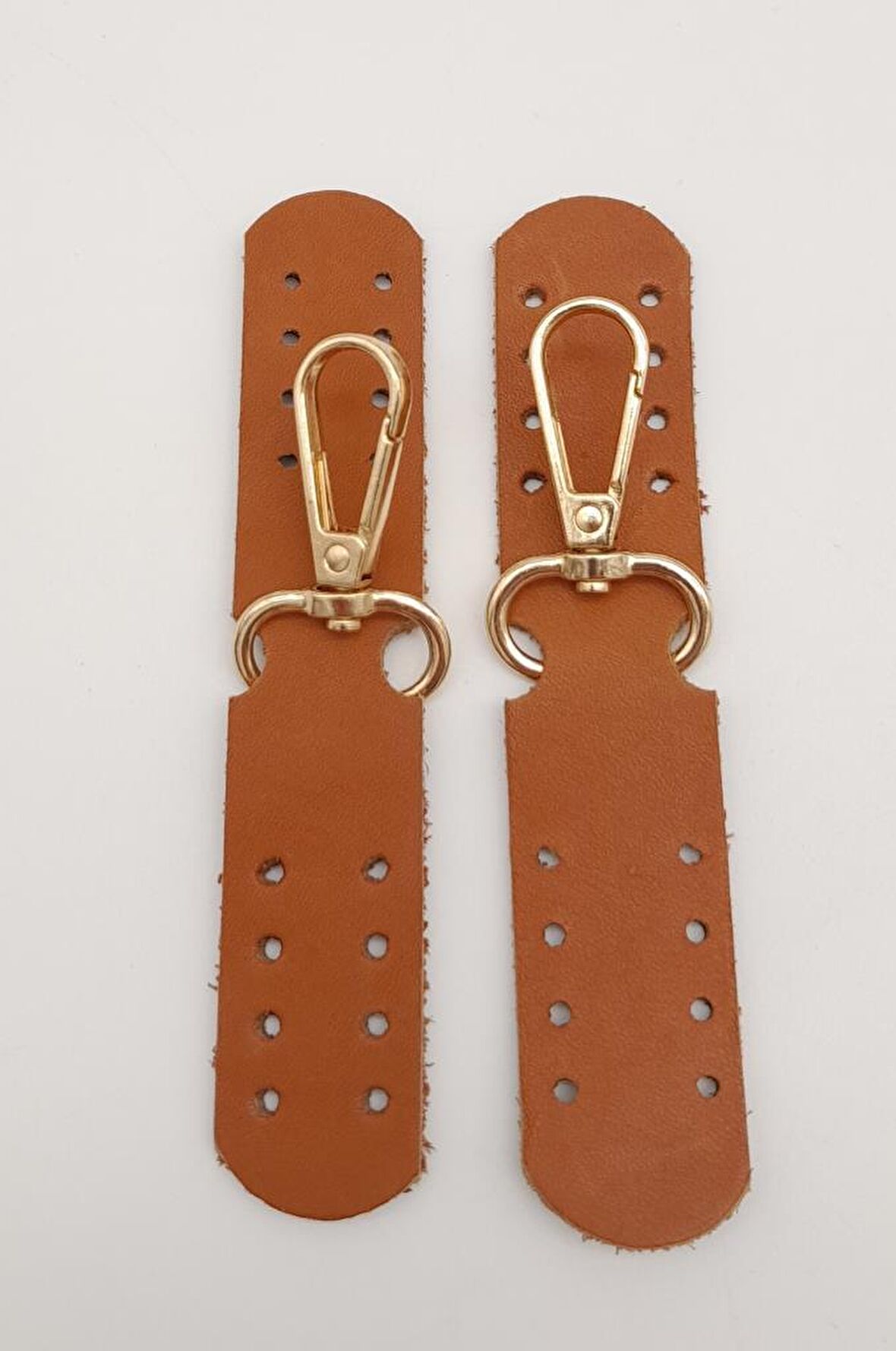 Gerçek Deri Kanatlı Kancalı Böce Taba Light Gold Metalli