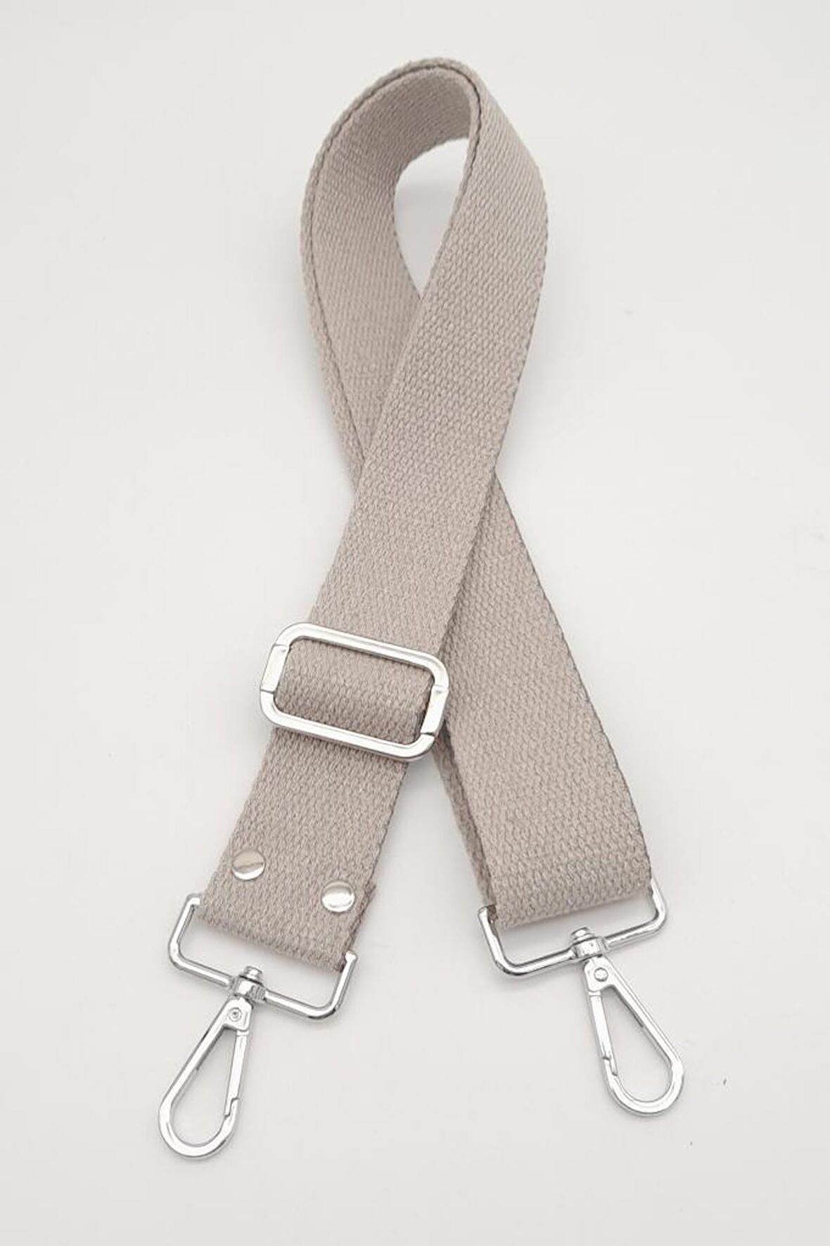 Pamuklu Kolon 120X4 Cm Gümüş Metal Bej