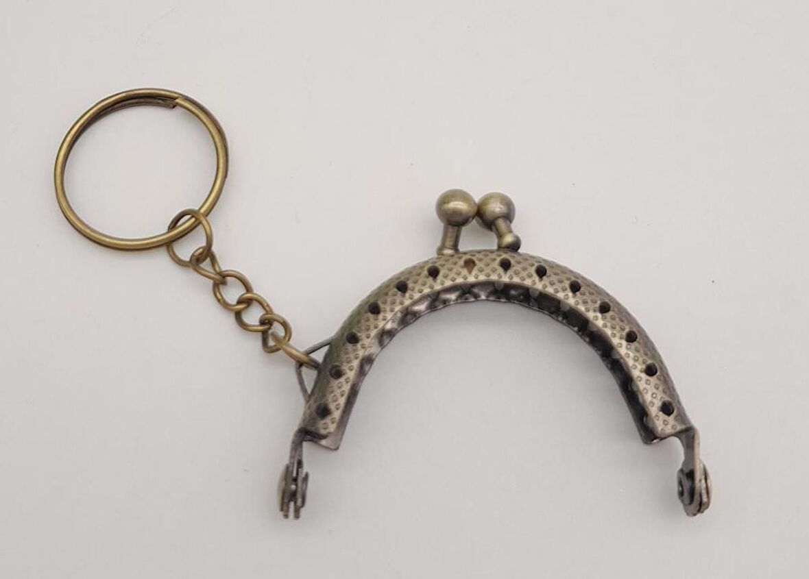 5 Cm Anahtarlıklı Cüzdan Klipsi Antik Metal
