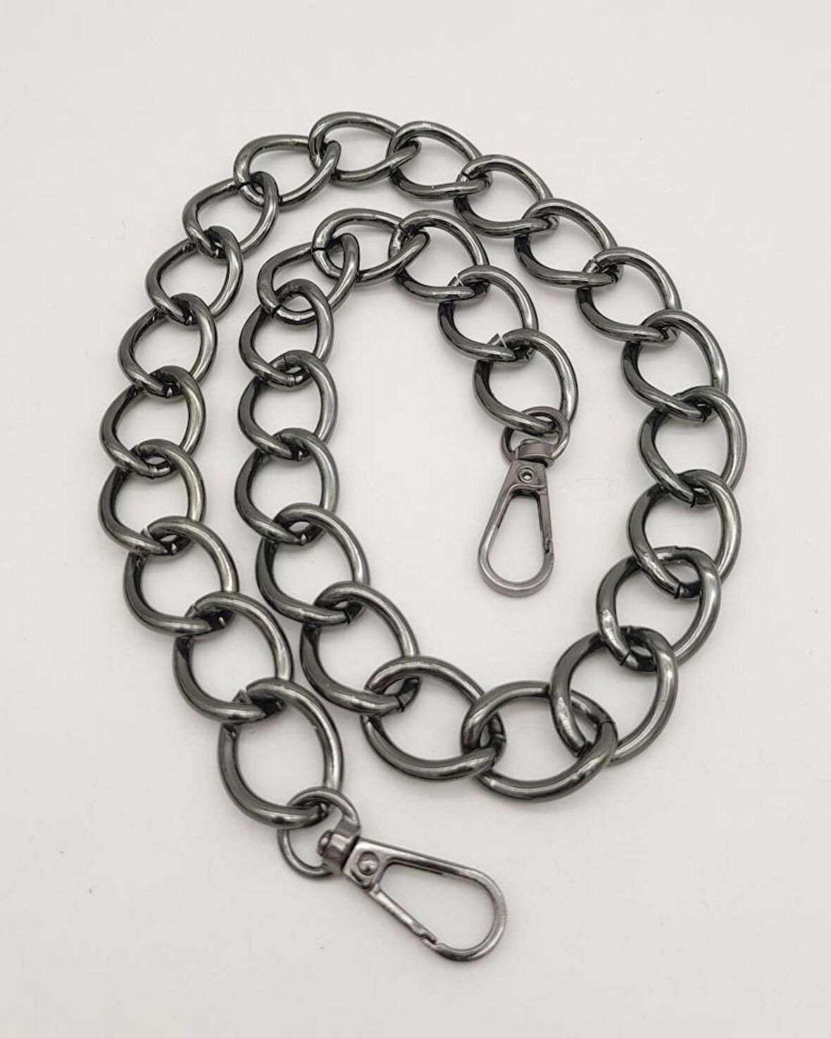 60 cm Füme Renk Kancalı Geniş Çanta Zinciri