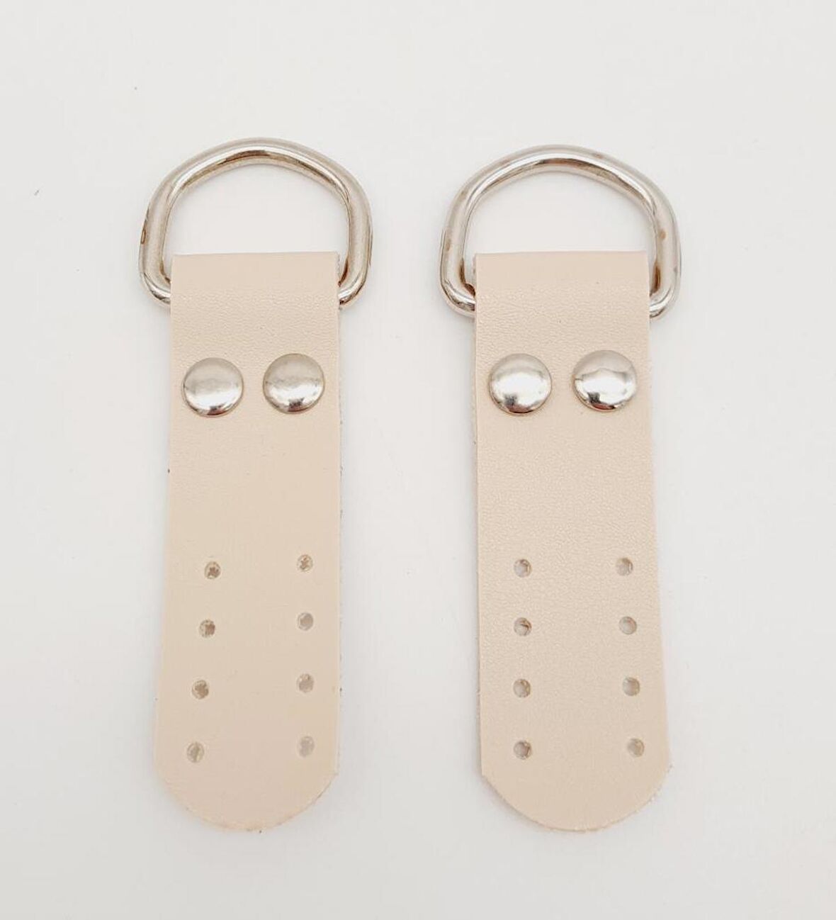 Krem Tek Kat Suni Deri Sapucu Böce Gümüş Metalli