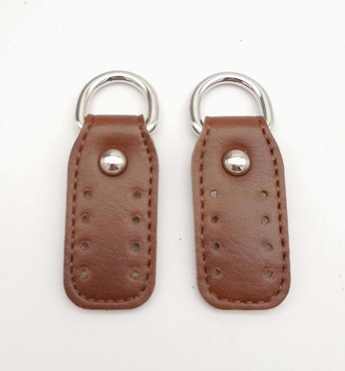 Taba Çift Kat Dikişli Suni Deri Sapucu Böce Gümüş Metalli