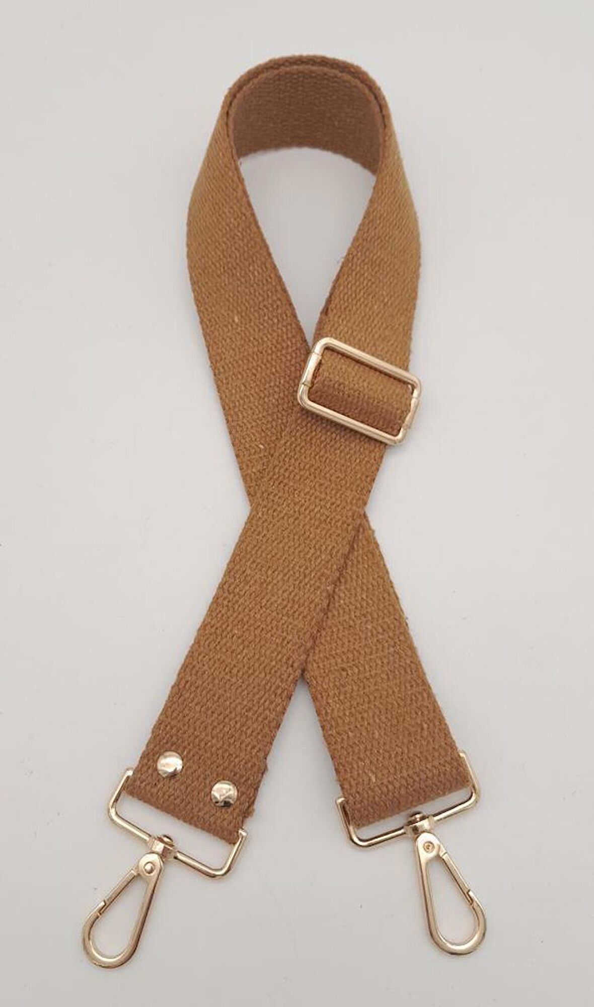 Koyu Sütlü Kahve 120X4 Cm Pamuklu Kolon Light Gold Metal