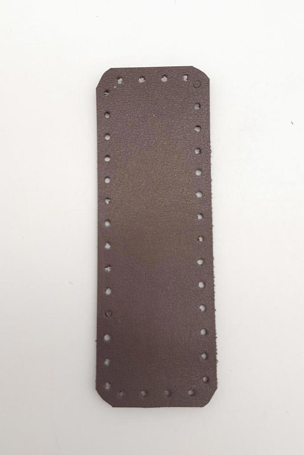 Suni Deri Kahverengi 12X4 cm Dikdörtgen Çanta Tabanı