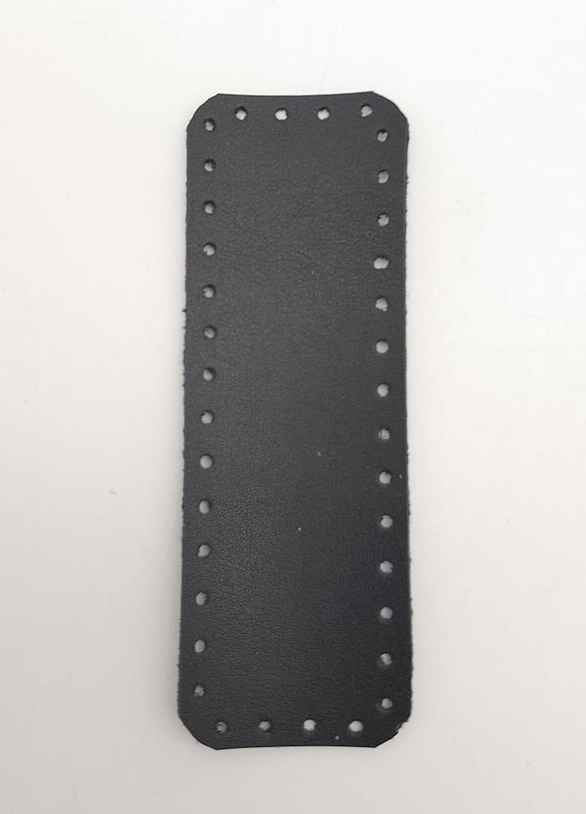 Suni Deri Siyah Renk 12X4 cm Dikdörtgen Çanta Tabanı