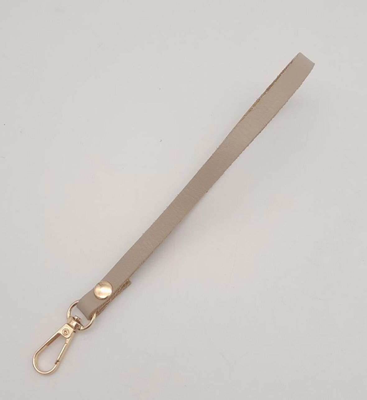 Gerçek Deri Bej Renk Elcik Light Gold Metalli