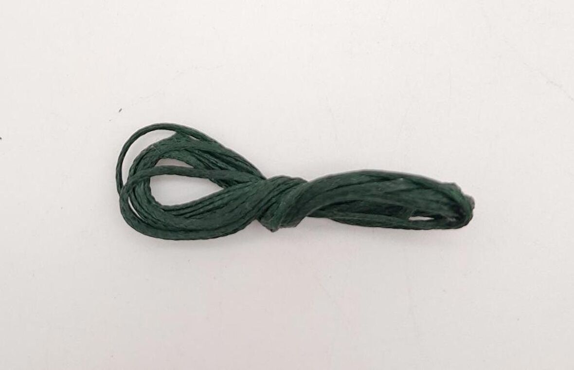 Yeşil Mumlu Deri Dikme İpi 1 Metre