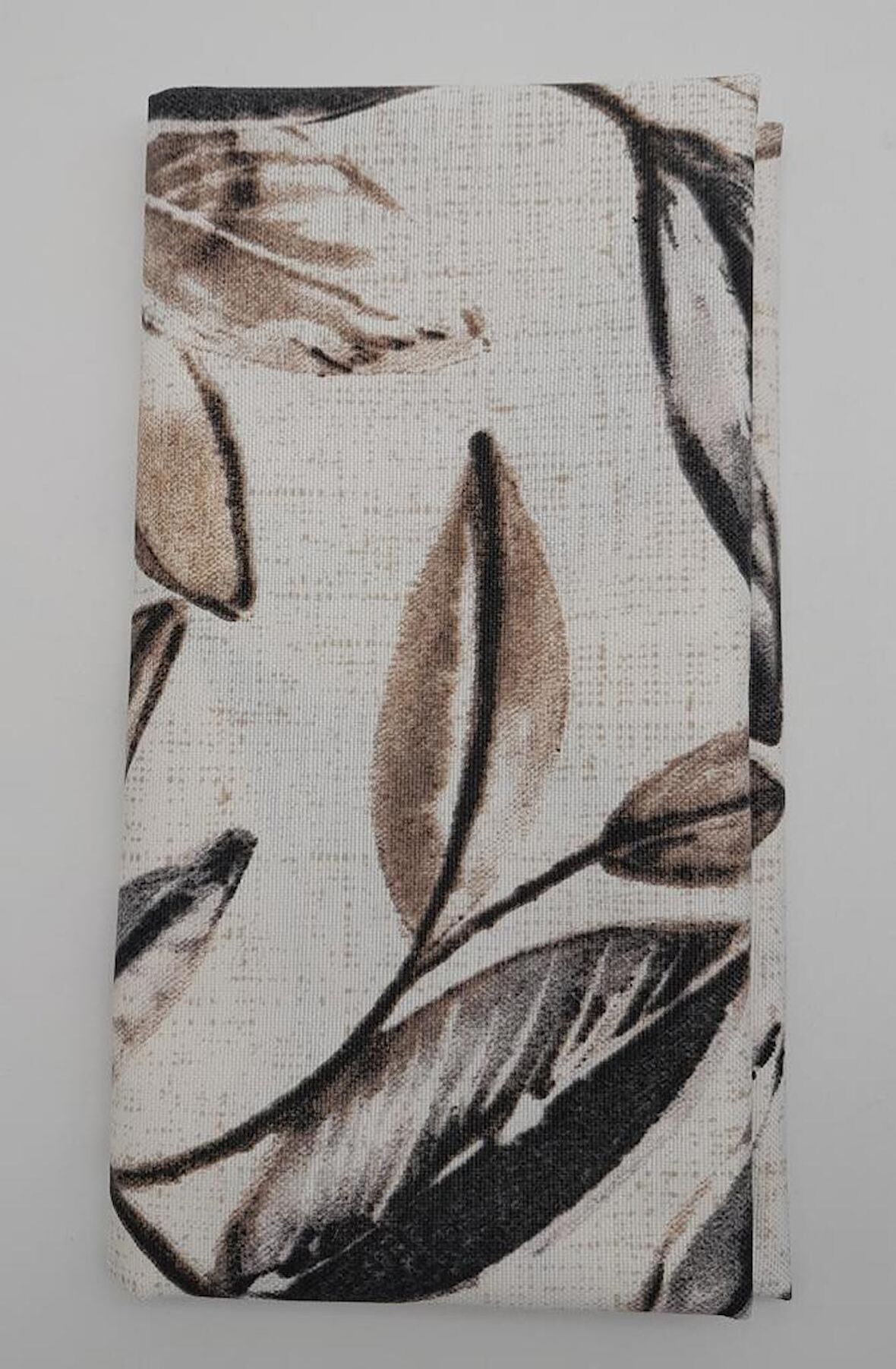 90X50 Cm Duck Astarlık Kumaş Yaprak Desen No:12