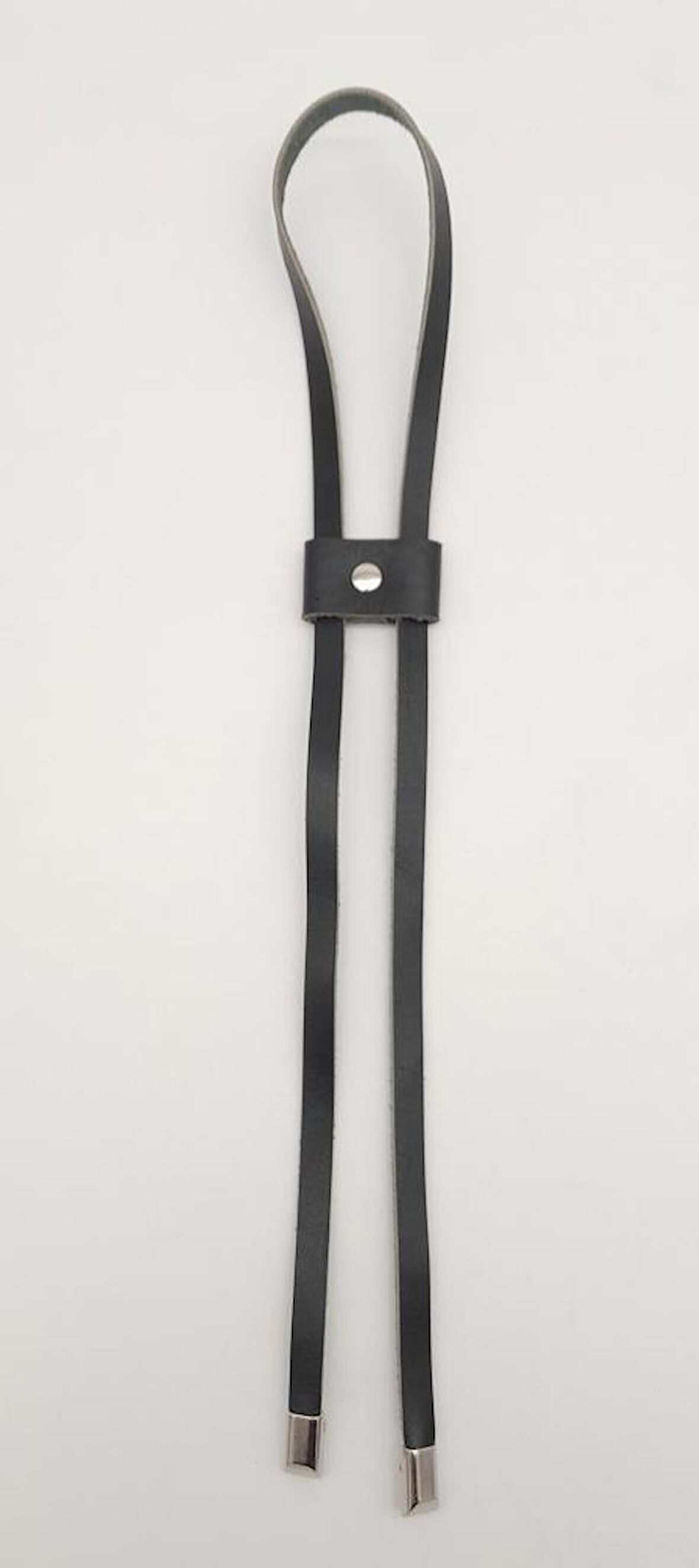 Siyah Gerçek Deri Büzgü Gümüş Metalli