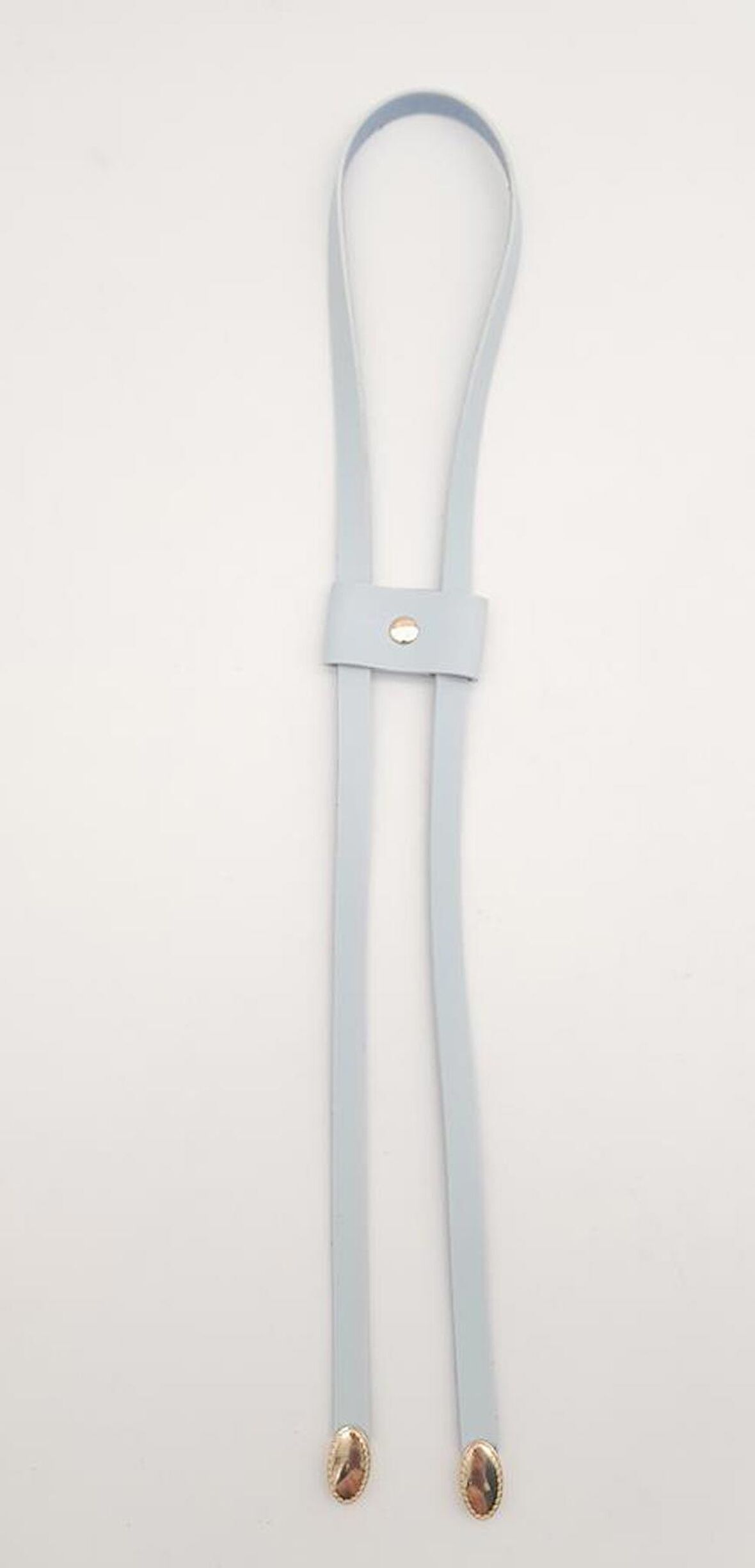 Bebe Mavi Tek Kat Suni Deri Büzgü Light Gold Metalli