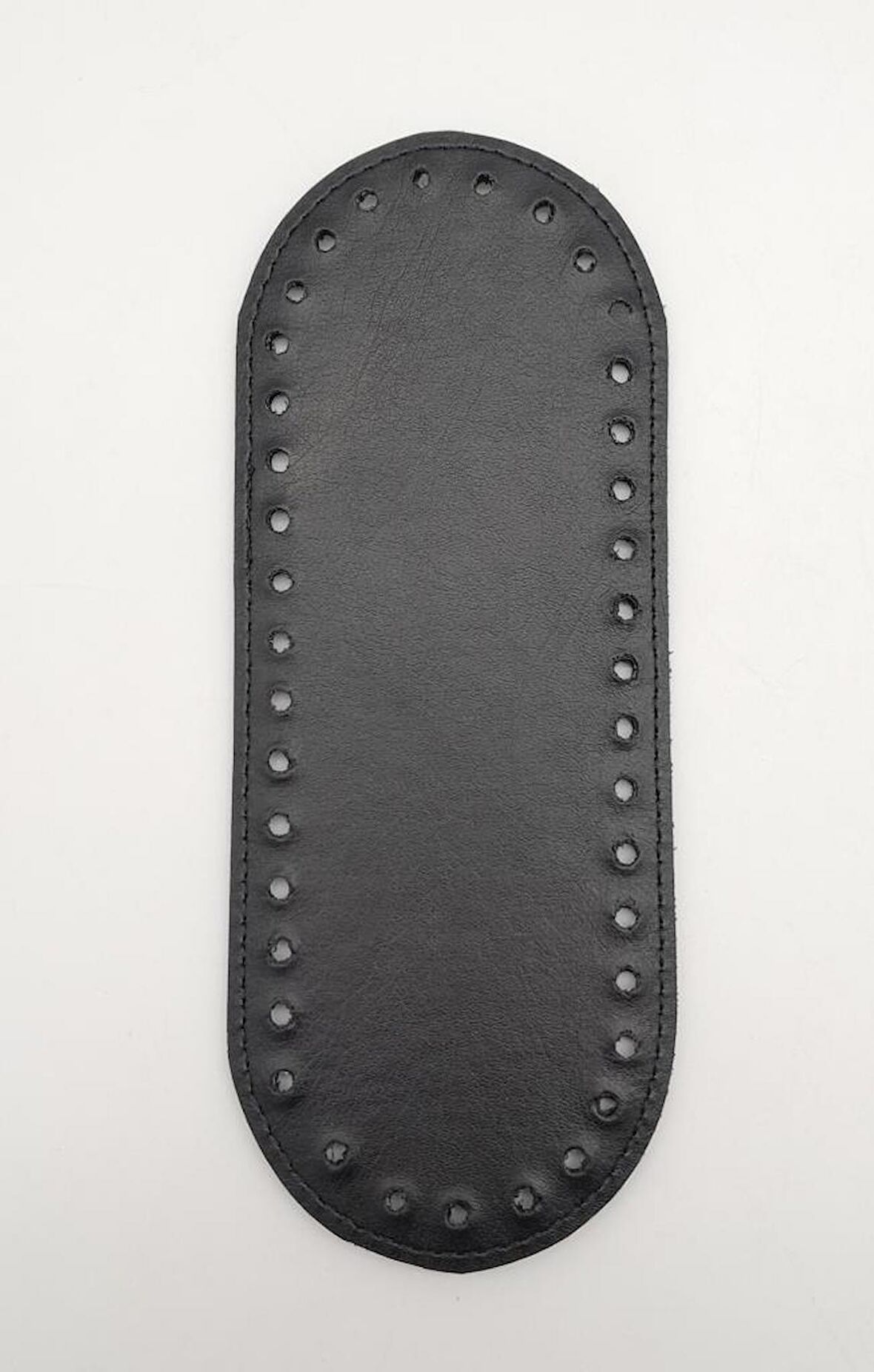 Suni Deri Siyah Renk 20X8 cm Oval Çanta Tabanı