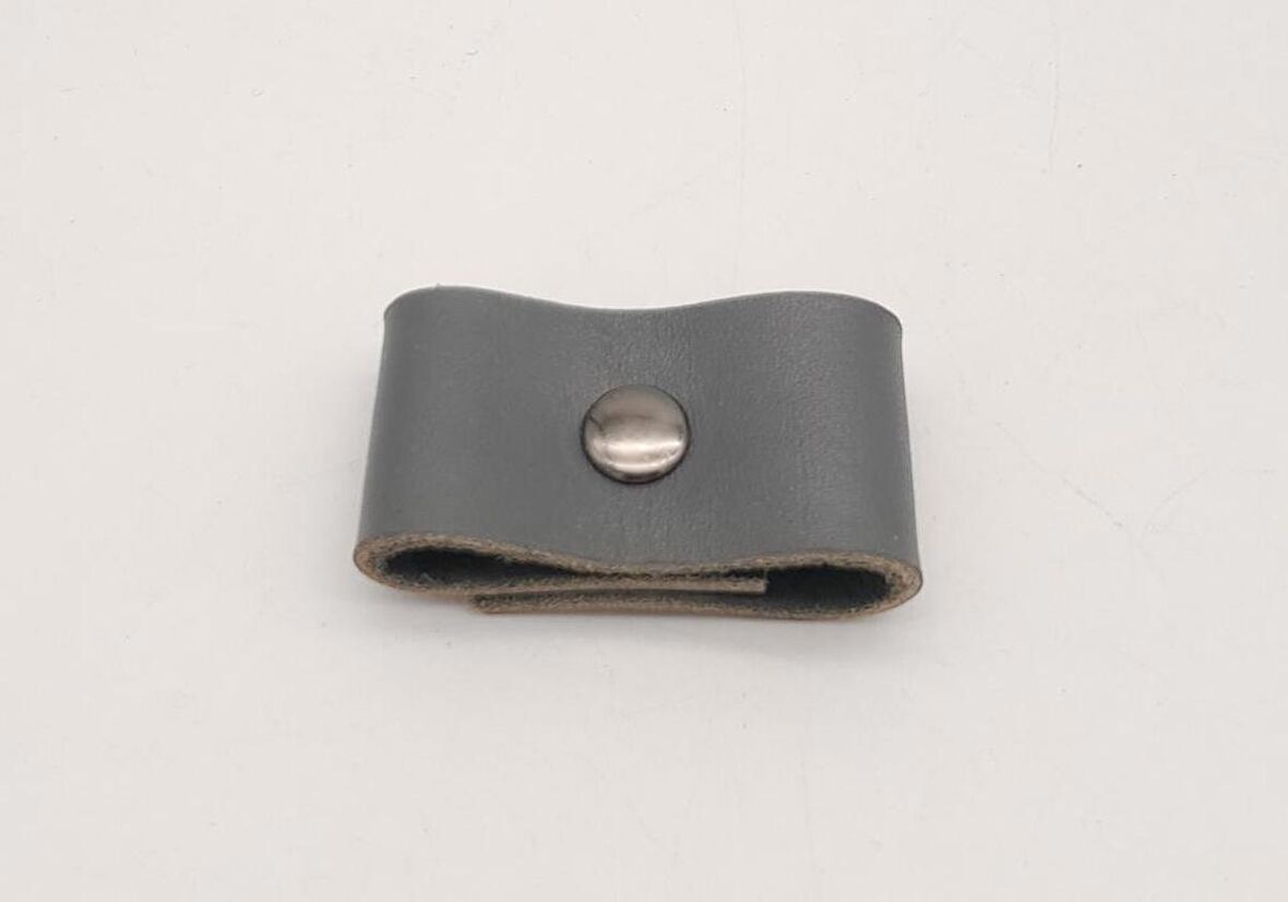 Gri Gerçek Deri Büzgülük Füme Metalli