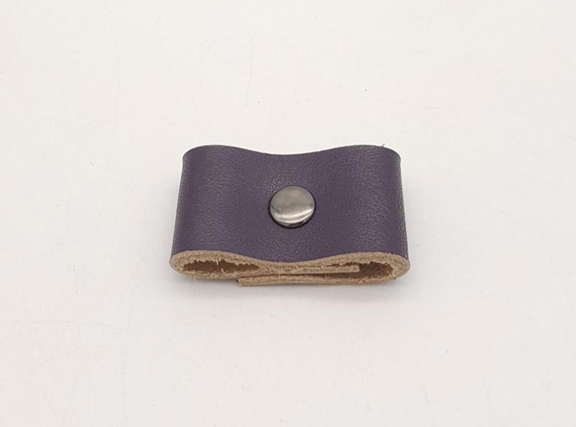 Mor Gerçek Deri Büzgülük