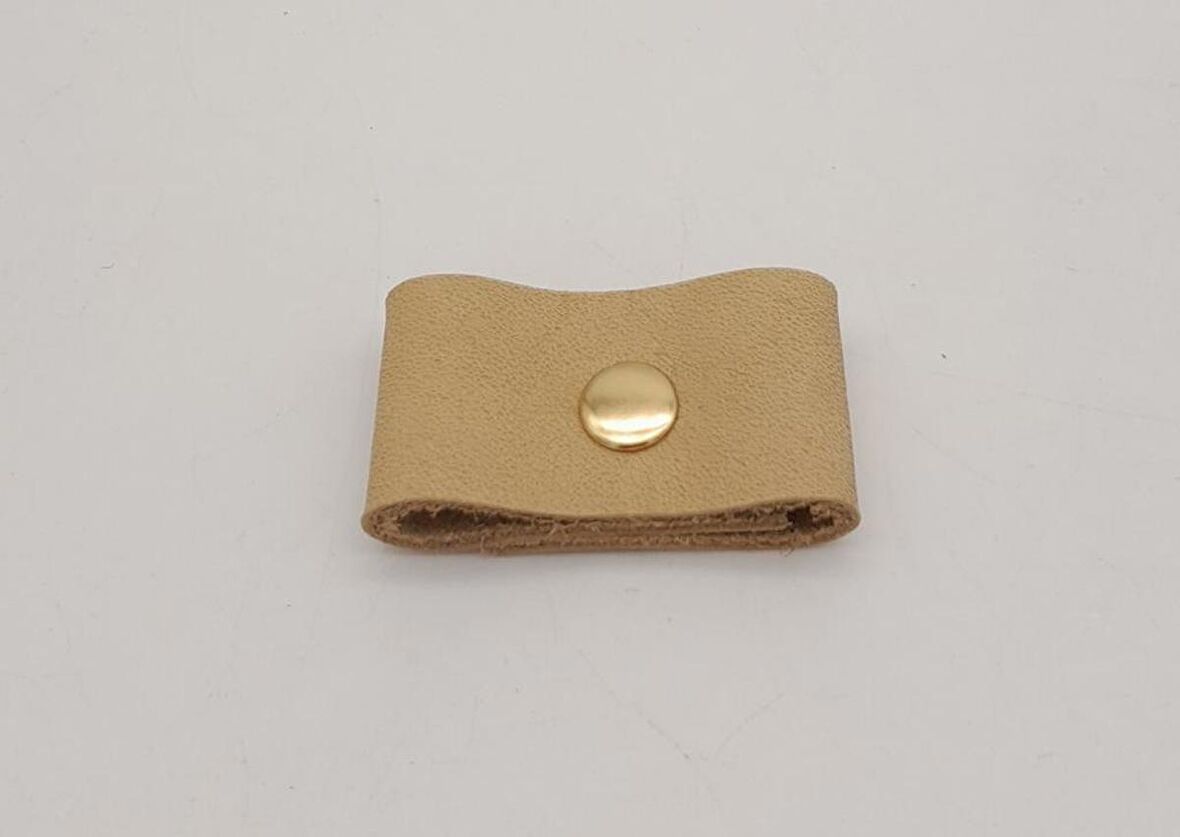 Ham Doğal Renk Gerçek Deri Büzgülük Light Gold Metalli