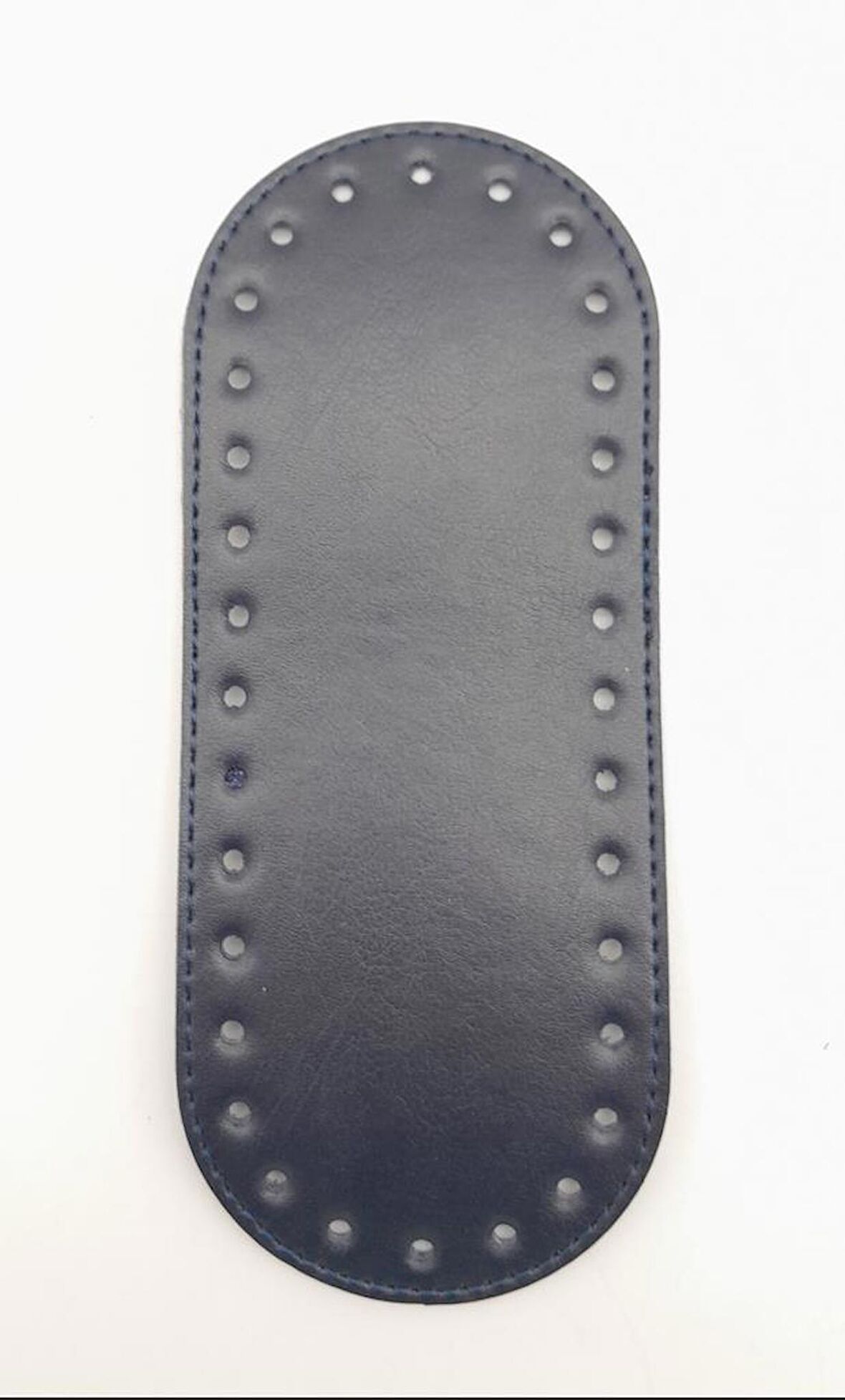 Suni Deri Lacivert 20X8 cm Oval Çanta Tabanı
