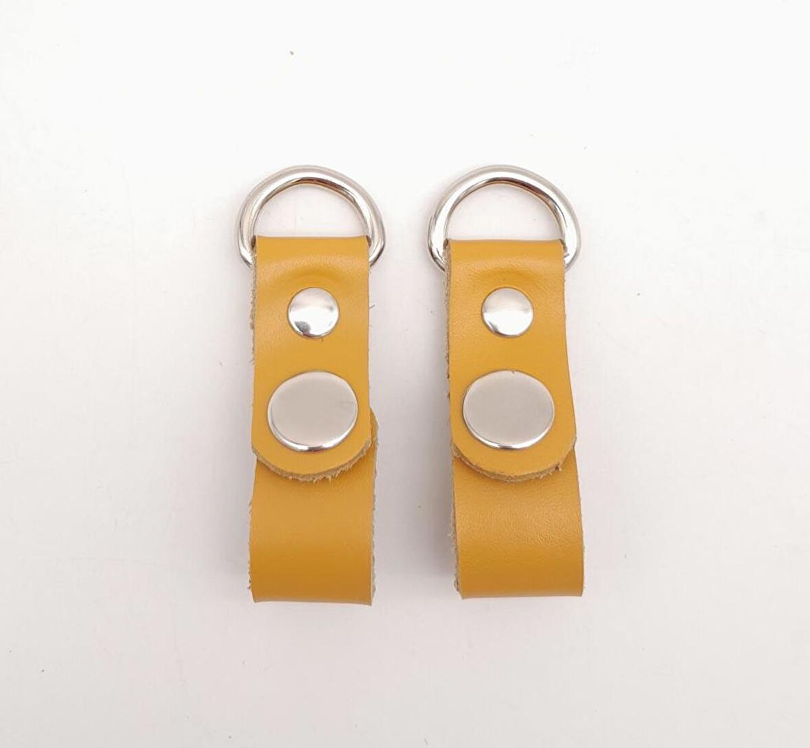 Hardal Gerçek Deri Çıtçıtlı Sapucu Böce Gümüş Metalli