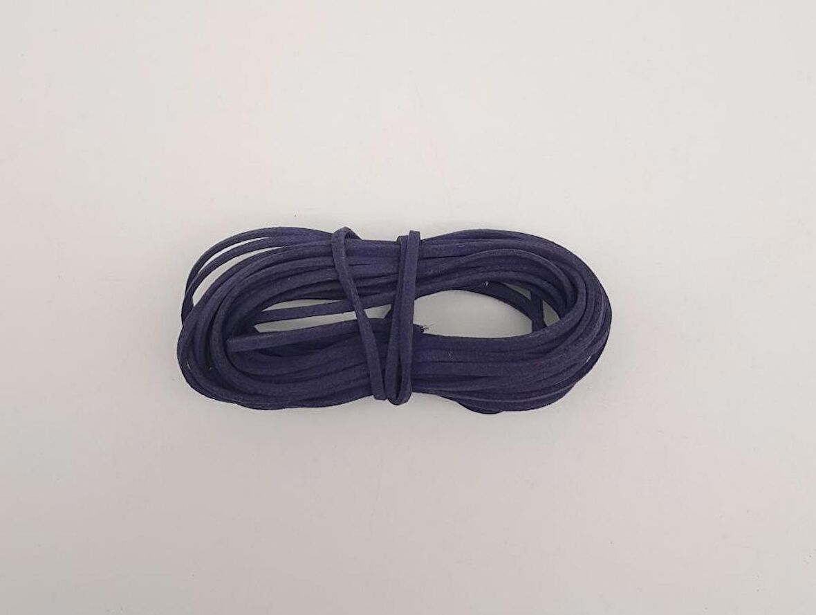 5 metre Lacivert Nubuk Deri İp No:2