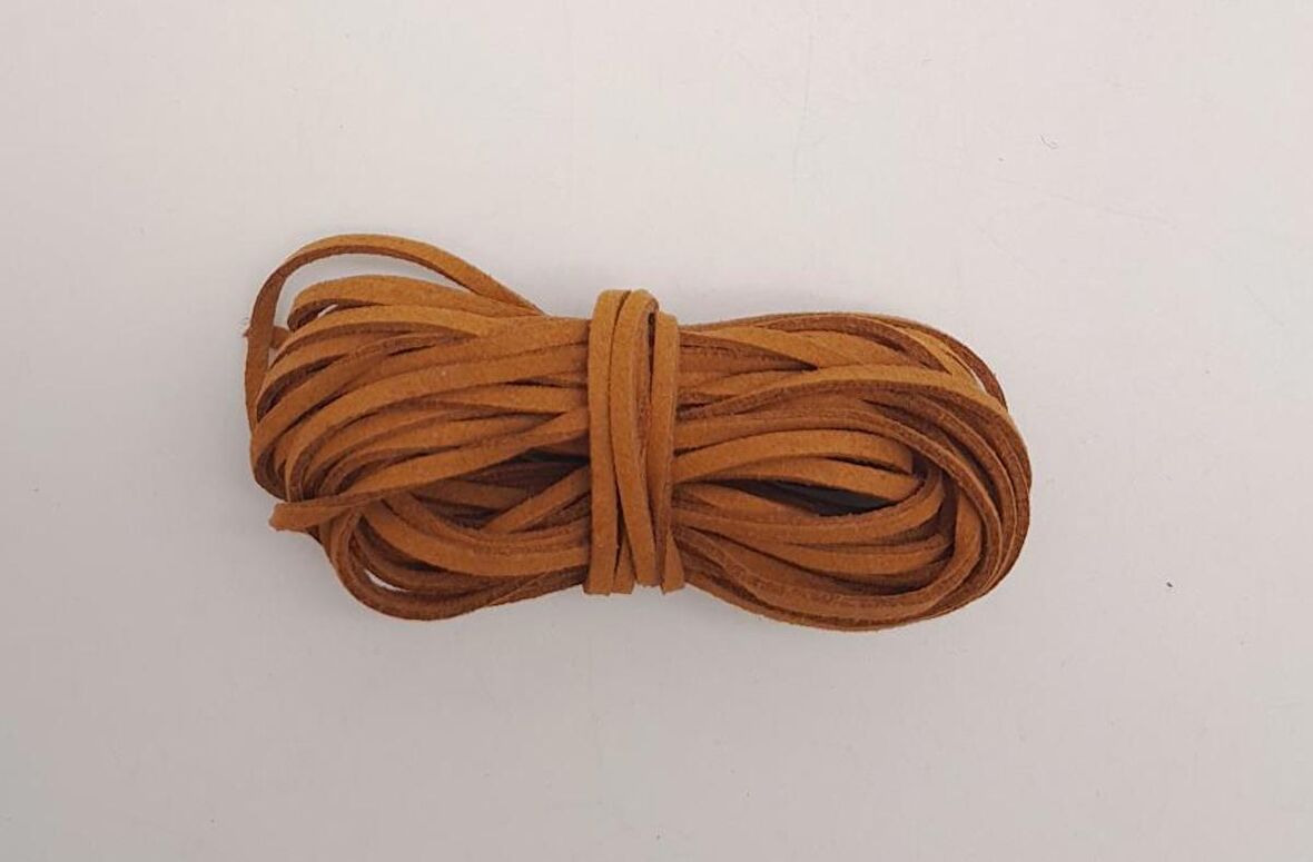 5 metre Açık Taba Nubuk Deri İp No:15