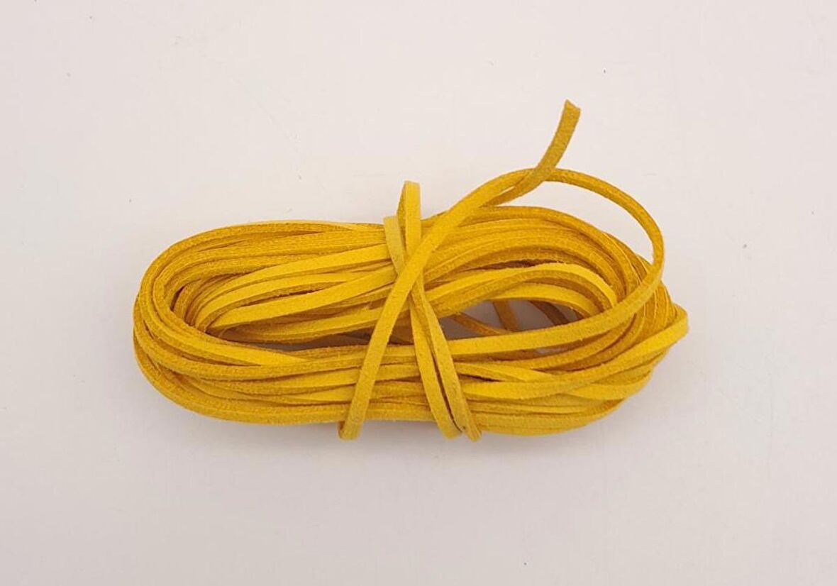 5 metre Hardal Nubuk Deri İp No:19
