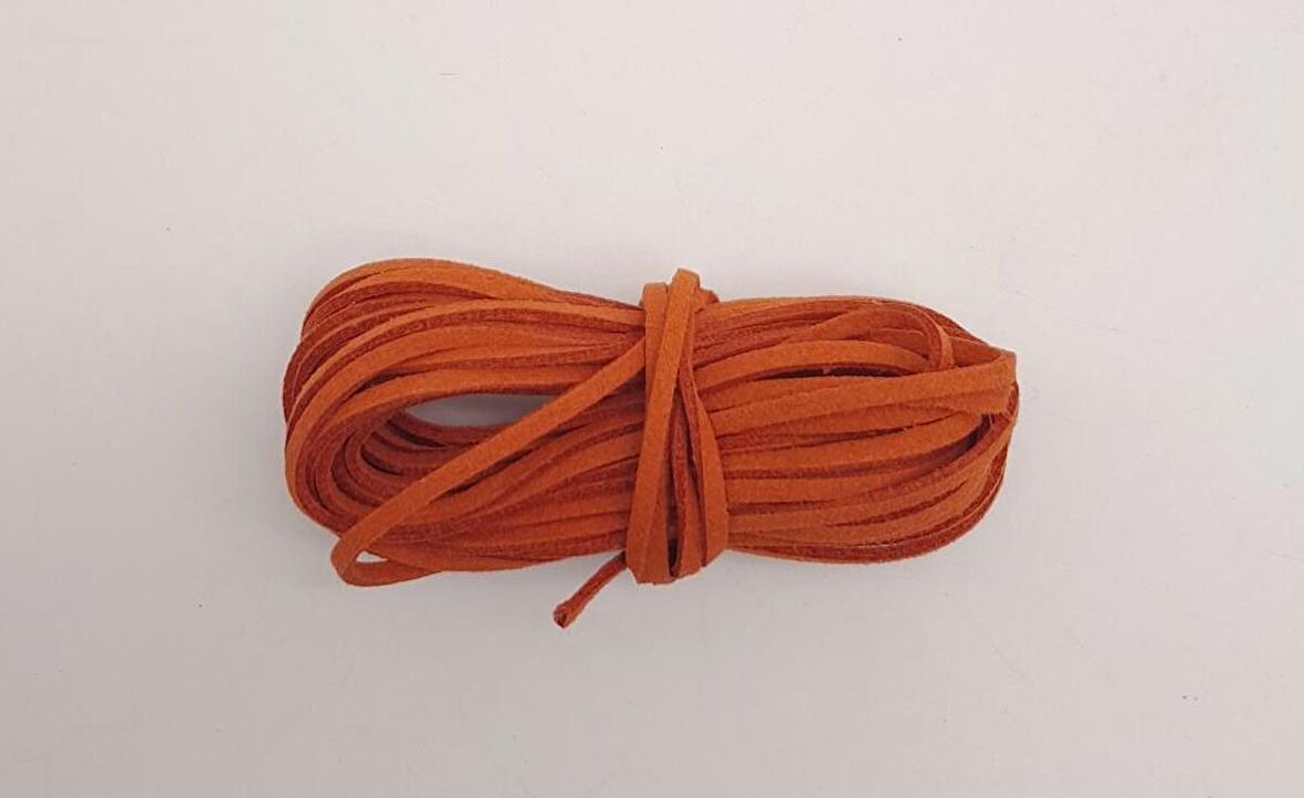 5 metre Kiremit Renk Nubuk Deri İp No:20