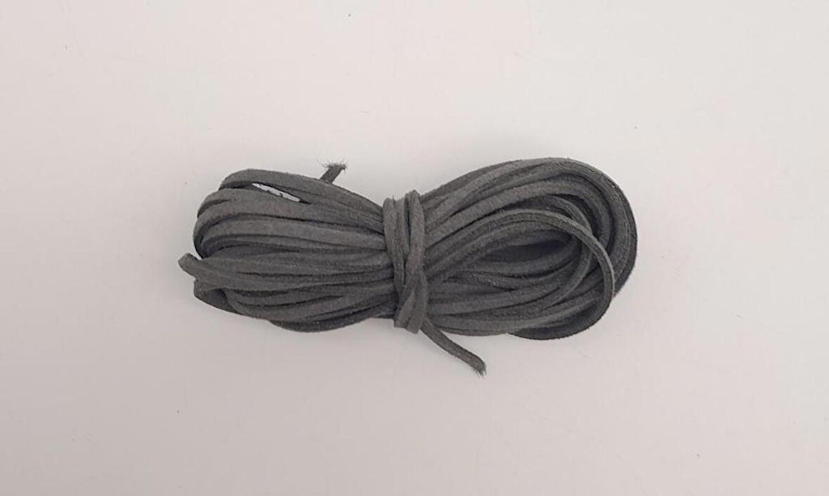 5 metre Gri Nubuk Deri İp No:22