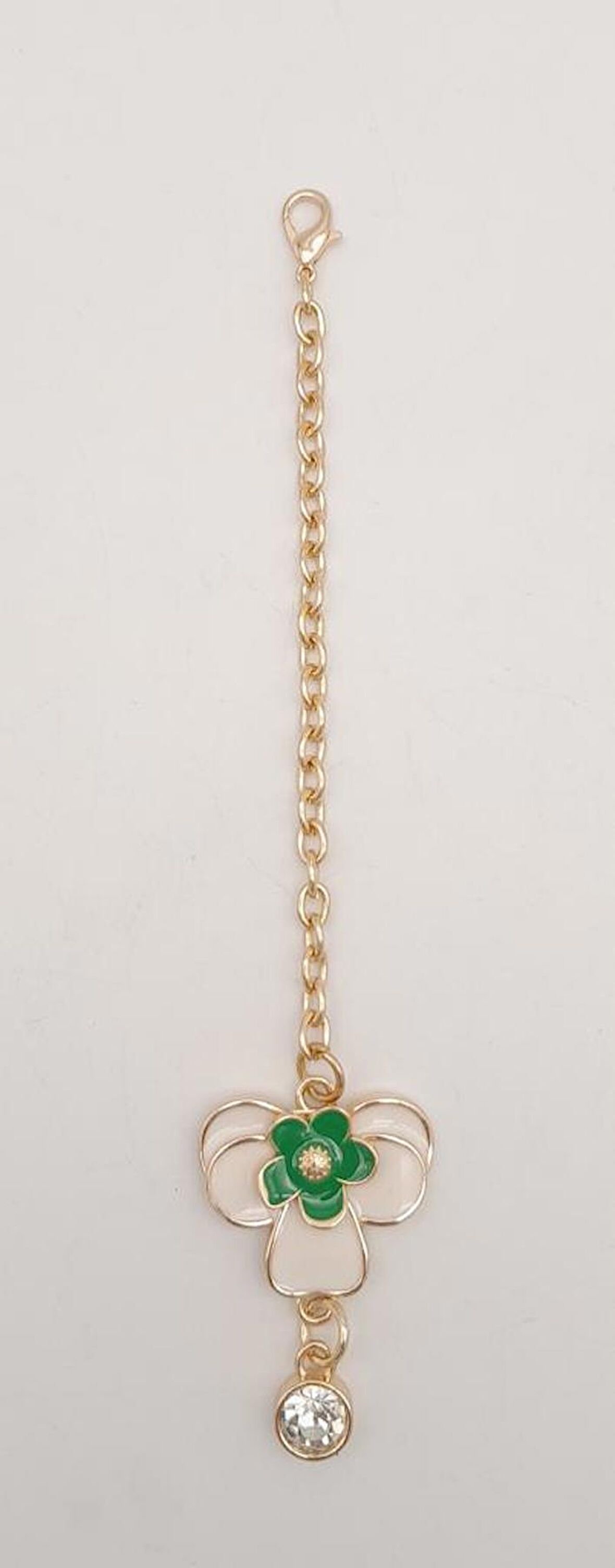 Light Gold Yeşil Renk Çiçekli Sarkaç Süs