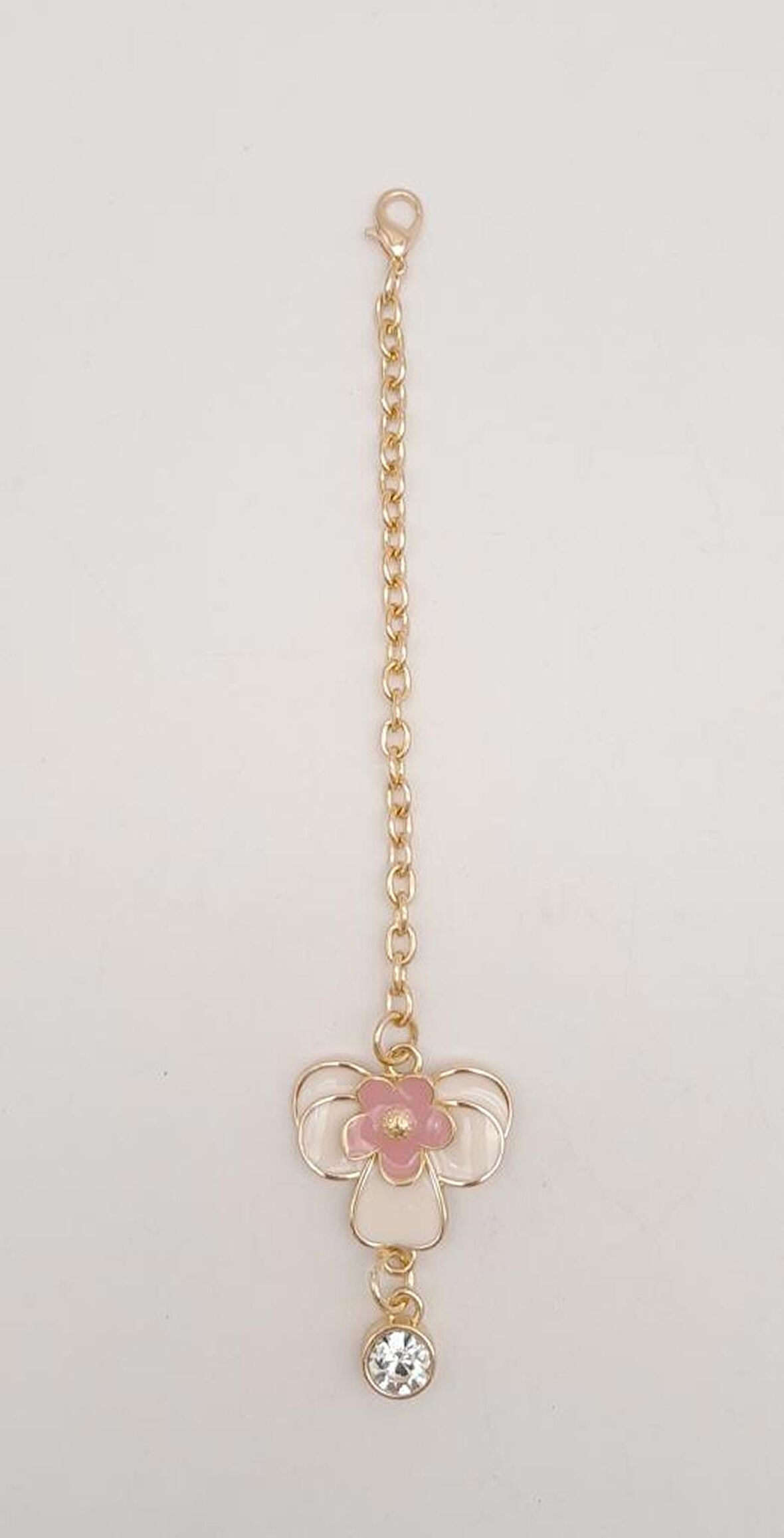 Light Gold Pudra Renk Çiçekli Sarkaç Süs