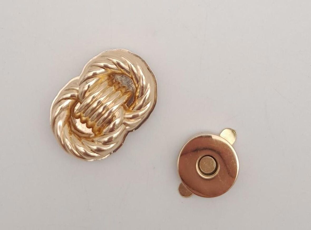 Light Gold Çift Daire Mıknatıslı Kilit
