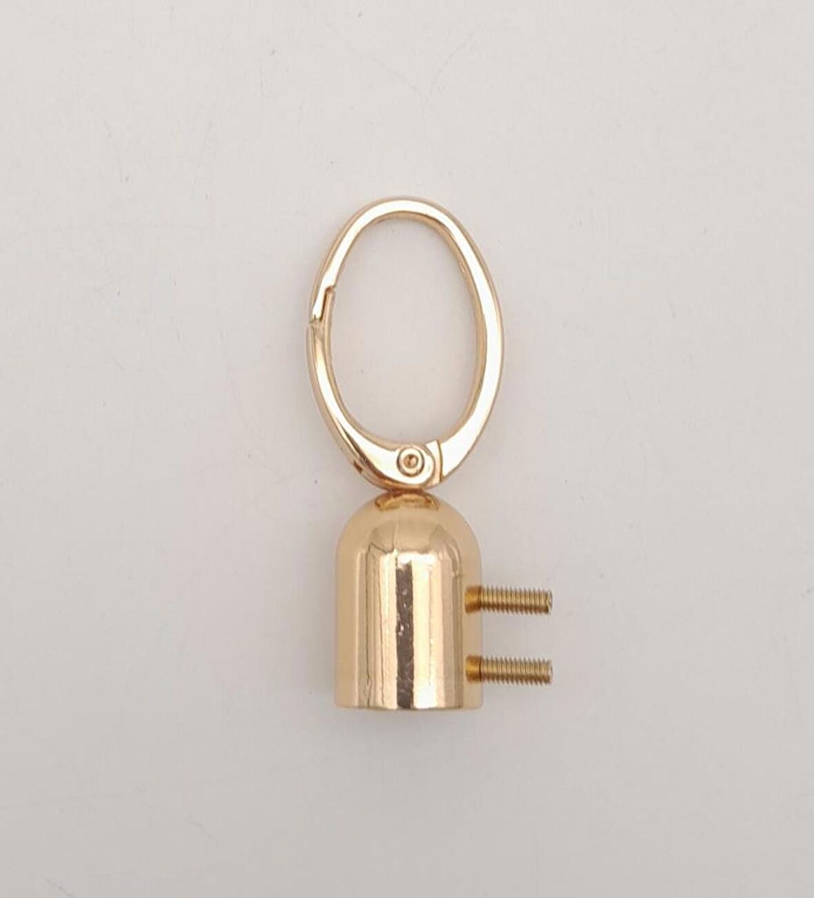 14 mm Light Gold Renk Oval Halkalı Kancalı Kovan 1 Adet