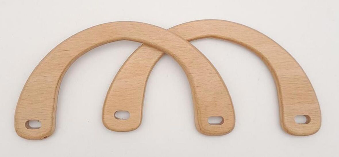 A Model 8x15 cm Açık Ahşap Renk Ahşap Çanta Sapı