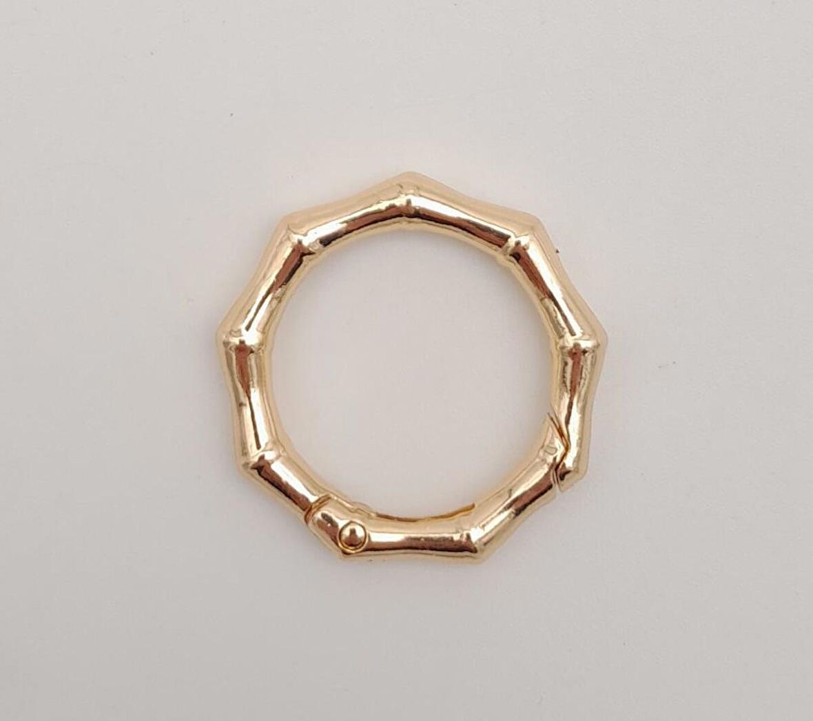 Köşeli Yaylı Halka Light Gold Renk 1 Adet