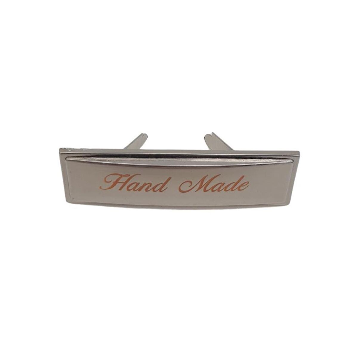 Handmade Yazılı Metal Etiket Plaka Süs Gümüş Renk