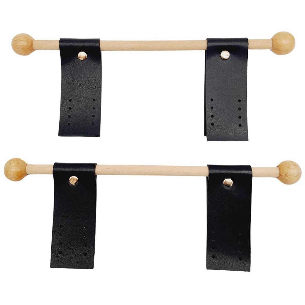 Suni Derili Ahşap Çanta Sapı Siyah Renk