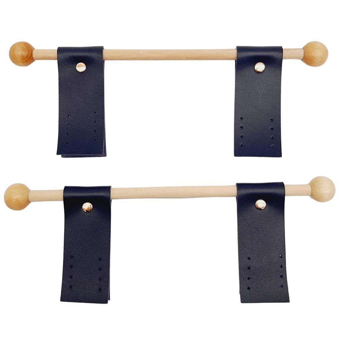 Suni Derili Ahşap Çanta Sapı Lacivert Renk