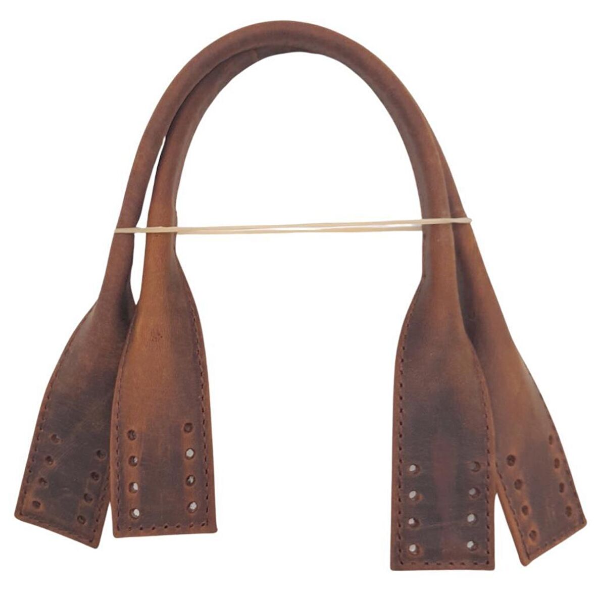 Gerçek Deri Kısa Pelikan Model Çanta Sapı Crazy Oil Hardal Sarı Renk