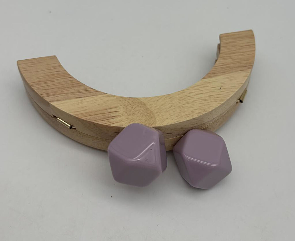 14 Cm Oval Ahşap Burs Lila Renk Toplu