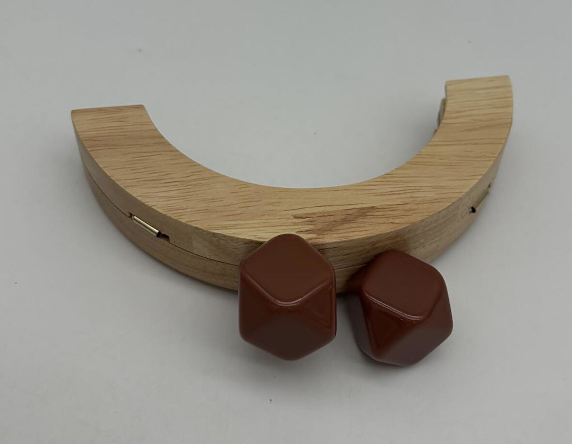 14 Cm Oval Ahşap Burs Sütlü Kahve Renk Toplu