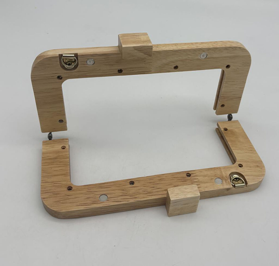 Angel Çanta Aksesuar 20 Cm  Açık Renk Kare Başlıklı Ahşap Burs