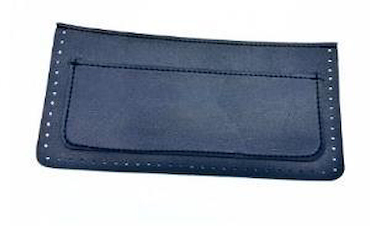 22x11 cm Lacivert Renk Suni Deri Cep