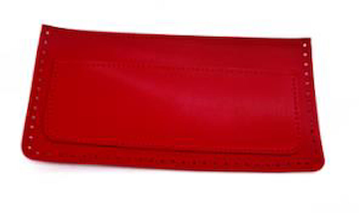 22x11 cm Kırmızı Renk Suni Deri Cep