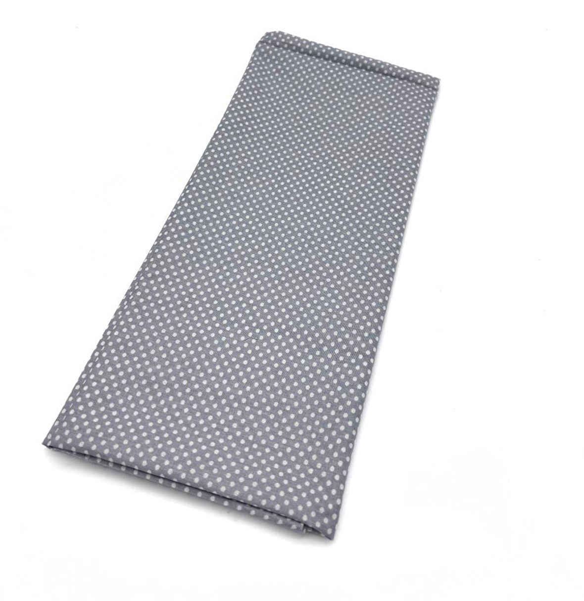 120x50 cm Pamuklu Astarlık Kumaş Gri Minik Puantiye